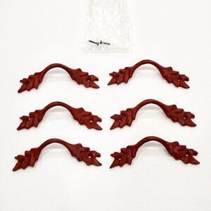 New set of 6 red pull / knob, many available